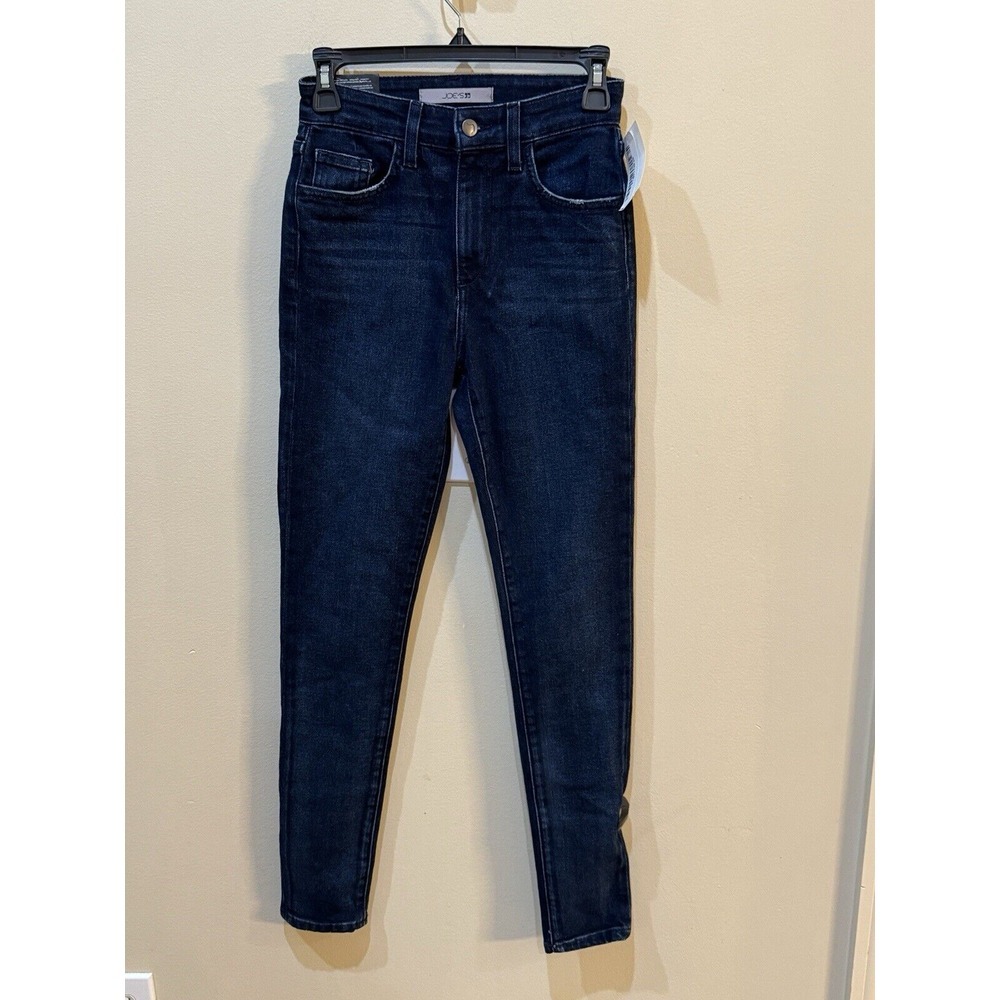 Joes High Rise Skinny Ankle Jean Vela Size 24 Slightly Distressed Dark